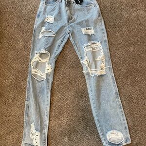 Distressed Light Blue Women's Jeans
